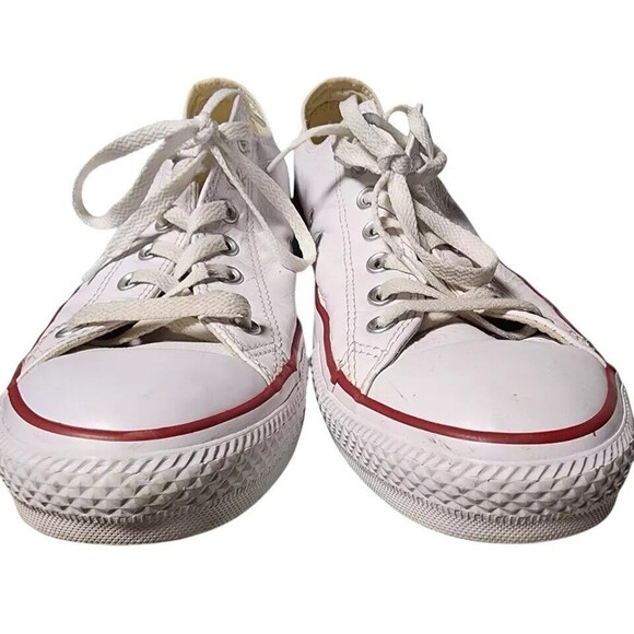 Chuck Taylor All Star Leather Ox 'White' Size M 12 W 14 Low Top Converse - Picture 3 of 8